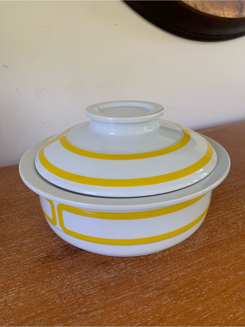 Vintage 1970s Mikasa Stone China Casserole Dish